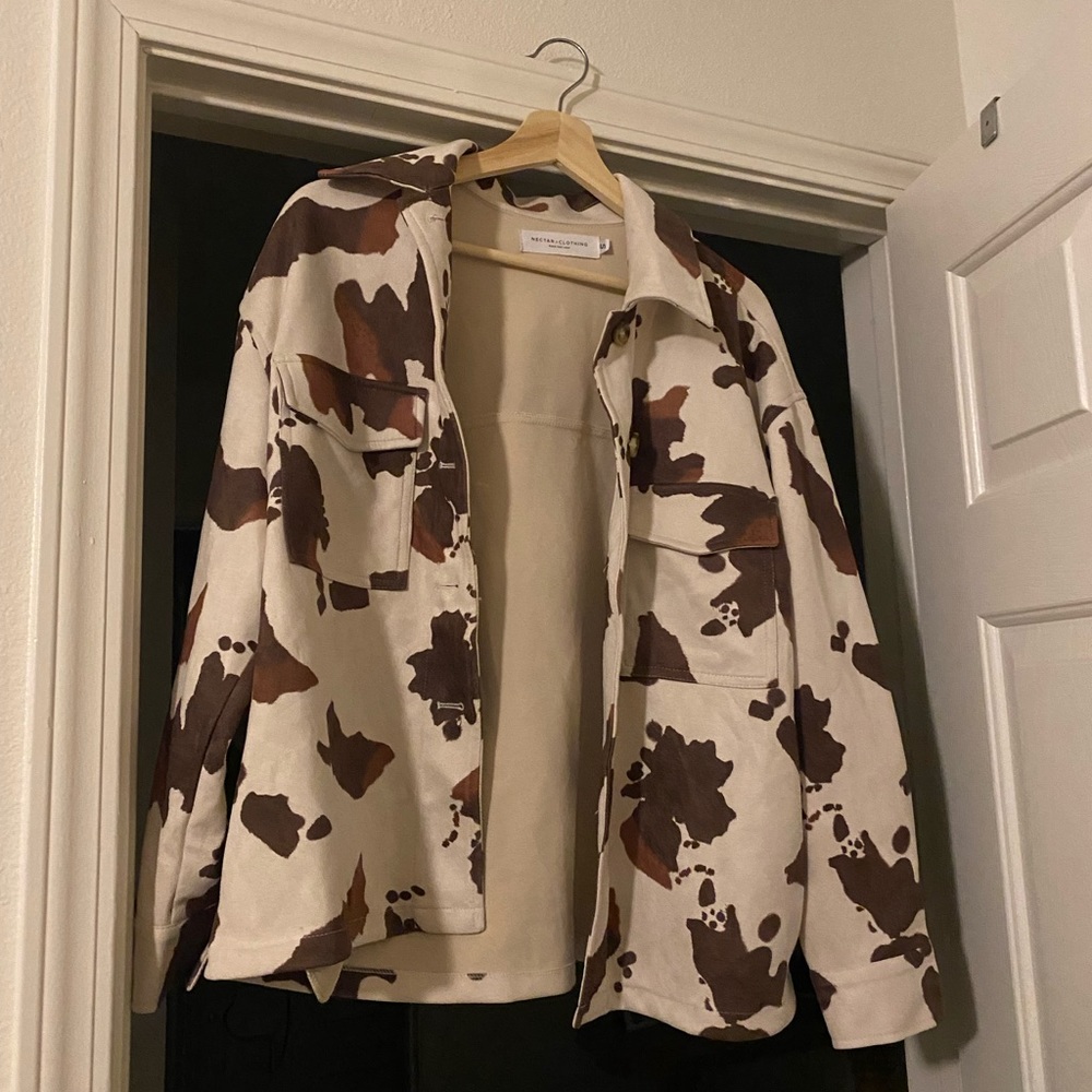 Necter size small cow print jacket
